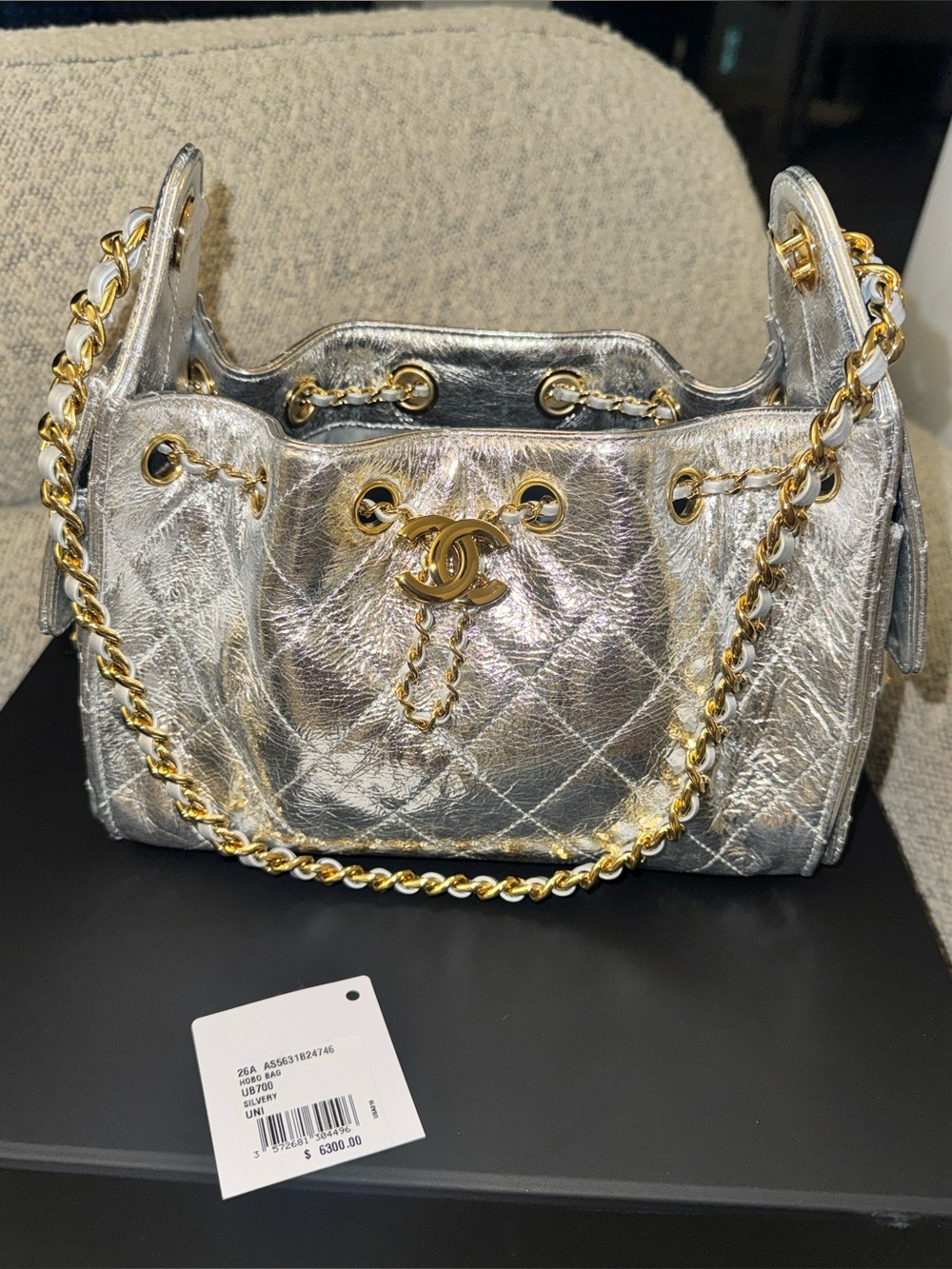 Chanel mini 25 MÉTIERS D’ART 2026 handbag silver